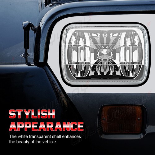 2X 7x6" 5x7" H4 Led Headlight HI-Lo For Chevy C1500 C2500 C3500 Suburban Pickup - Picture 5 of 12