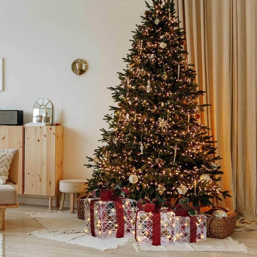 Set 3 Pacchetti Pacchi Regalo Luminosi di Natale Decorazione Interni ed Esterni - Foto 4 di 5