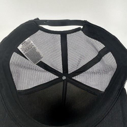 Vans Off The Wall Black Trucker snapback with white skull & red roses - Picture 12 of 12