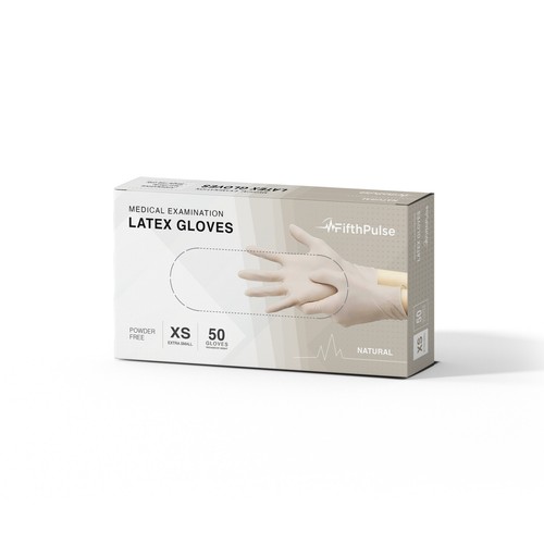 FifthPulse Untersuchungs Latexhandschuhe puderfrei Einweghandschuhe 100 Stück XL natur - Bild 8 von 8