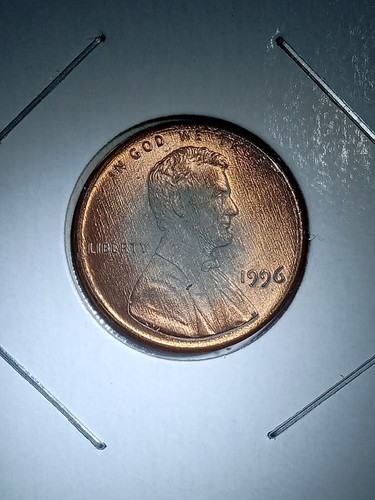 1996 Lincoln Cent Doubled Die Reverse And Partial Missing Clad! Nice!!  - Foto 1 di 8