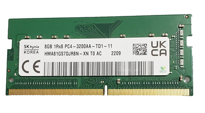 8GB 1RX8 3200AA SODIMM ECC (PC4-25600) UnBuffered CL22 HYNIX
