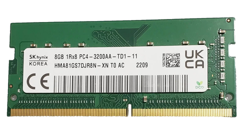 8GB 1RX8 3200AA SODIMM ECC (PC4-25600) UnBuffered CL22 HYNIX HMA81GS7DJR8N-XN
