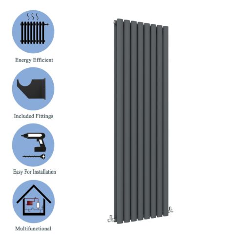 Designer Oval Column Flat Panel Radiator Horizontal Vertical Central Heating Rad - Picture 186 of 387