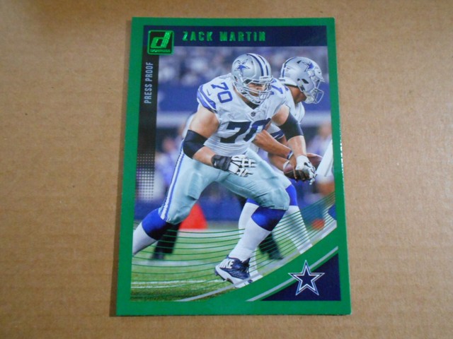 ZACK MARTIN 2018 Donruss Press Proof GREEN #77 Dallas &hellip;