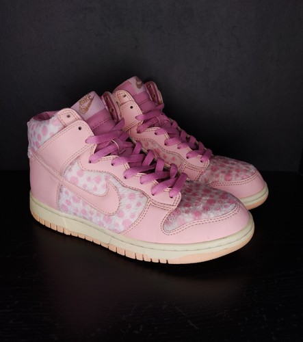 2012 enfriador Nike Dunk High rosa lunares rosa talla 6 años/7,5 W raro - Imagen 4 de 7