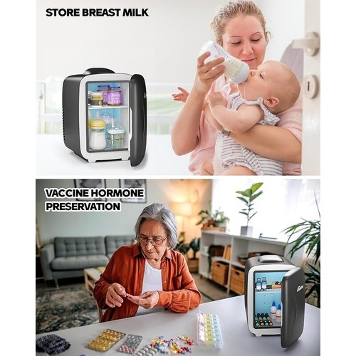 Mini Fridge Upgrade Portable Cooler Warmer 4L Skincare Drinks Snacks Office Car - Picture 7 of 10