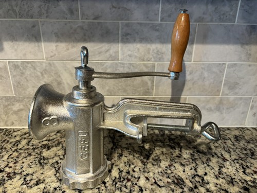 GEFU Meat Grinder Tin Plated Cast Iron, Size 8, Solid Stainless Steel - Picture 2 of 6