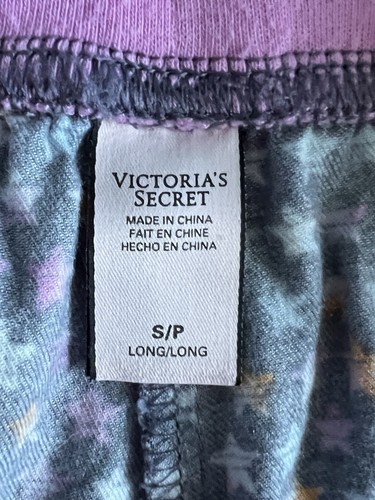 Victoria’s Secret Pyjama Schlafhose Damen Small Long Tall grau Sterne Lounge - Bild 3 von 13