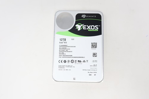 ST12000NM0027 Seagate Exos X12 12TB 12Gb 4KN 7.2K 256MB SAS 3.5" Hard Disk Drive - Picture 1 of 2