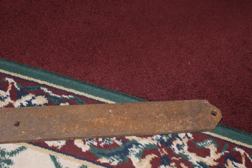Antique Hand Forged Iron Metal Barn Door Hinge Large 45" Long Country Decor #3 - Picture 6 of 11