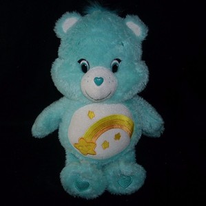 Détails Sur 13 2015 Care Bears Vert Wish Jaune Etoile Filante Animal En Peluche Jouet De