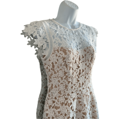 ELIZA J Lace Asymmetric Fit & Flare Dress White Color Size 2 | eBay ELIZA J Lace Asymmetric Fit & Flare Dress White Color Size 2 | eBay