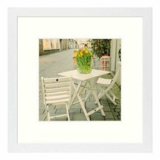 12x12 Picture Frame with Ivory Color Mat for 8x8 Photo Wide Molding Wall Display