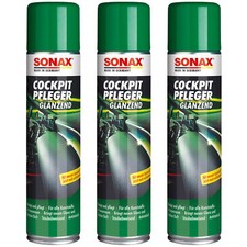 Sonax Cockpitreiniger Cockpitpflege glänzend 3x 400ml Lemon-Fresh Zitronenduft
