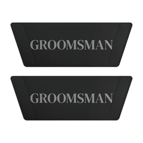 Groomsman Slides Wedding Slippers - Many Sizes - Black Soles - Removable Strap - Picture 6 of 8