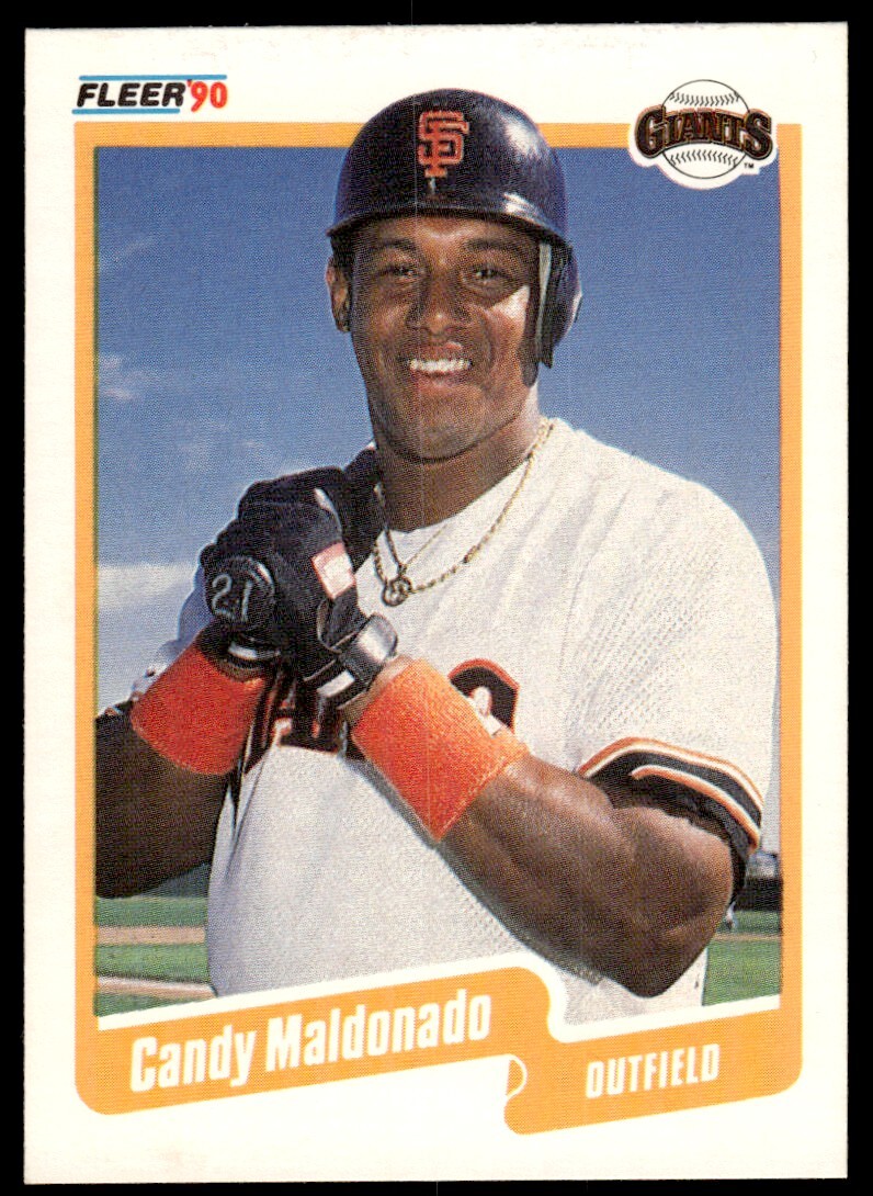 1990 Fleer Baseball Card Candy Maldonado San Francisco Giants #62