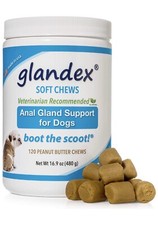 Glandex  Soft Chews Anal Gland Fiber  Probiotic Supplement for Dogs, 120 chews