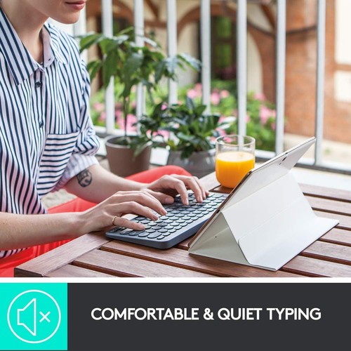 Logitech K380 Multi-Device Wireless Bluetooth Keyboard - Graphite - Picture 2 of 7