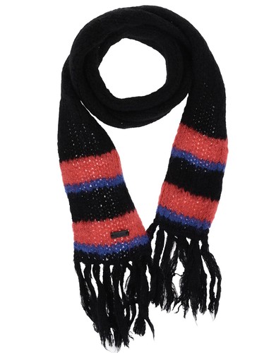 Saint Laurent★素敵!Black Lightweight Pink Star Wool scarf $595 Saint Laurent Unisex Black Lightweight Pink Star Wool