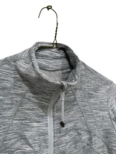 Lululemon Define Jacket Womens 12 Space Dye Heather Grey Vented Full Zip - Picture 3 of 10