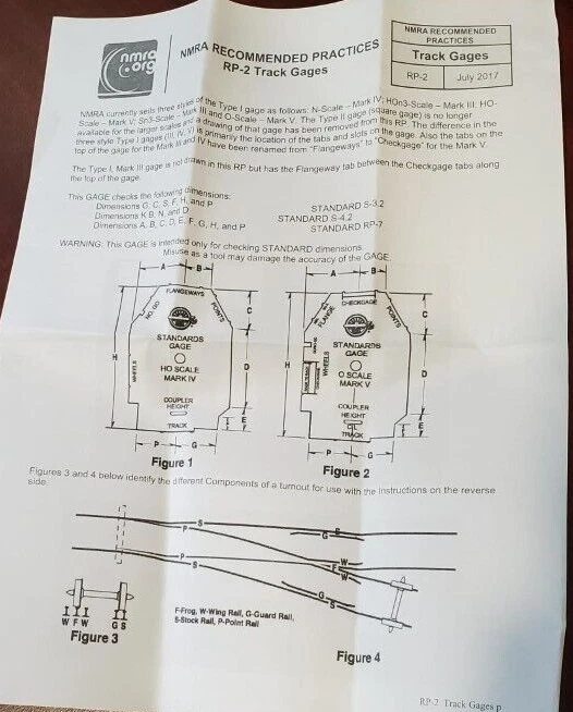 HO Scale NMRA Mark V Standards Gauge + Clearance Gauge - Model Trains - NEW - Image 3 of 4