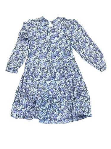 MNG MANGO PURPLE FLORAL PRINTED FLARED DRESS LONG SLEEVES VISCOSE GIRLS 10 - Picture 14 of 15