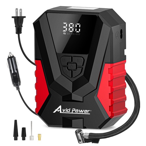 AC/DC Tire Inflator Portable Air Compressor, Auto Shut-off Tire Pump, 12V&110...