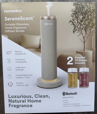 Homedics SereneScent Portable Waterless Home Fragrance Diffuser Bundle