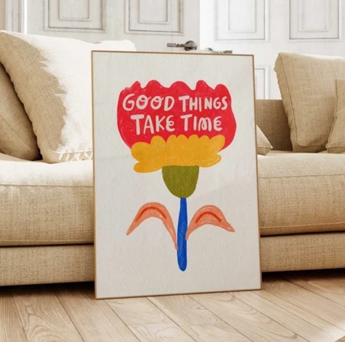 Motivational Quotes Good Things Take Time Poster - Bild 2 von 3