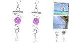 Wind Spinner Stabilizer Crystal Ball, 2 Gazing Ball Spiral Tail Wind Spinner