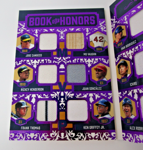 2025 Leaf History Book of Honors #BH-5 AL MVPs Baseball Purple 12 Relic /10 - Bild 2 von 7