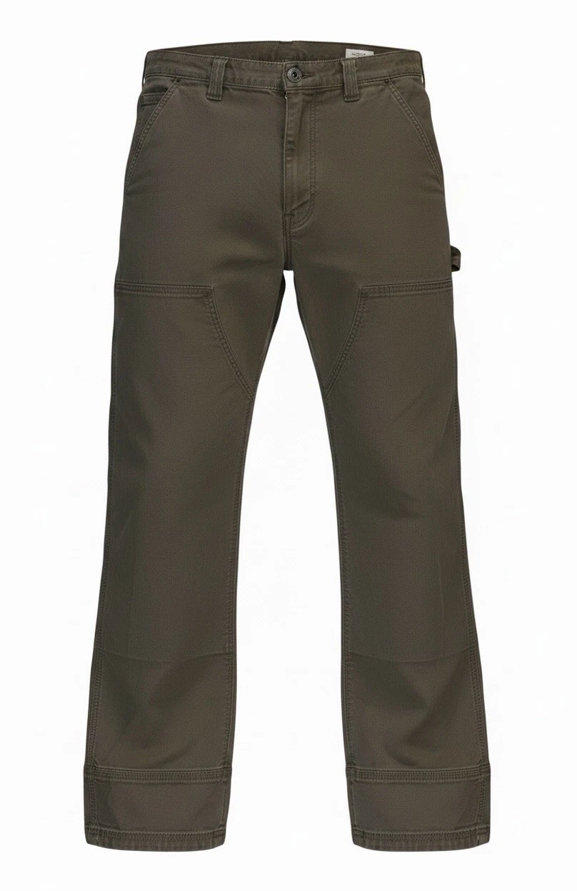 prAna Bridger Pants Mens 34x32 Khaki Brown Organic Cotton Stretch Hiking Outdoor