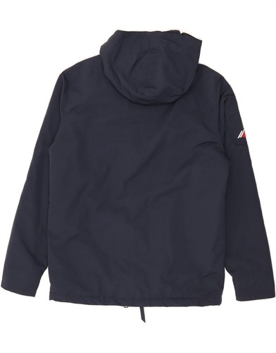 Chaqueta cortavientos con capucha gráfica SUPERDRY para hombre UK 42 XL azul marino BV01 - Imagen 2 de 3