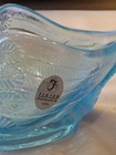 Vintage Fenton Opalescent Light Blue Art Glass Swan Figurine Dish Carnival — photo 2