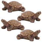  4 Pcs Mini Turtles Miniature Figurines Simulation Small Tortoise Ornaments 