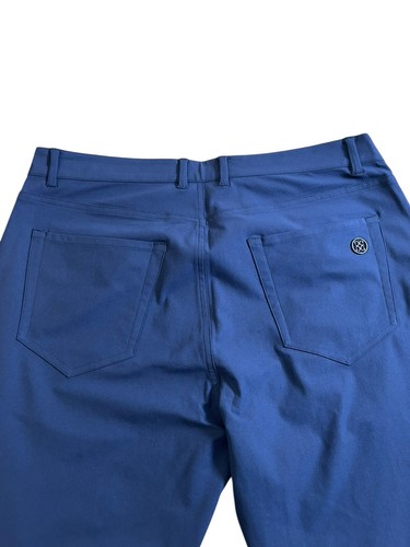 Pantaloni da golf G/FORE NUOVI SENZA ETICHETTE Tour 5 tasche 4 vie elasticizzati crepuscolari blu navy uomo 34x30 - Foto 10 di 15