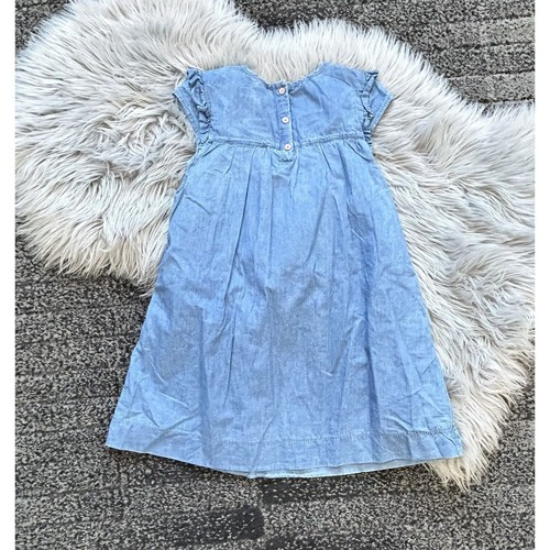 Mini Boden Easy Everyday Denim Dress with Pockets Girls Lined Size 6/7 - Picture 4 of 4