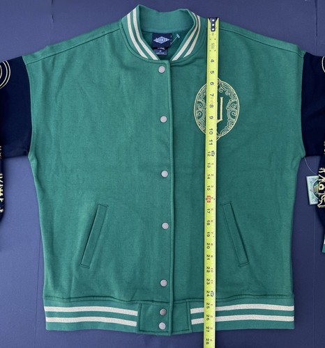 Her Universe Wicked Emerald City Oversized Varsity Jacket Size Large Green Gold - Bild 4 von 8