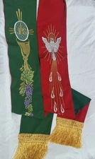 Clergy Stole Reversible Vestment Red, Green