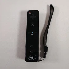 Official Nintendo Motion Plus Controller Black RVL-036 Wii mote Remote OEM