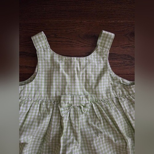 GYMBOREE OUTLET Girls 12/18M Green Plaid Sundress - Picture 6 of 10