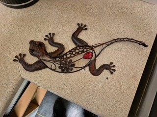 Decorative Metal Gecko Wall Sculpture