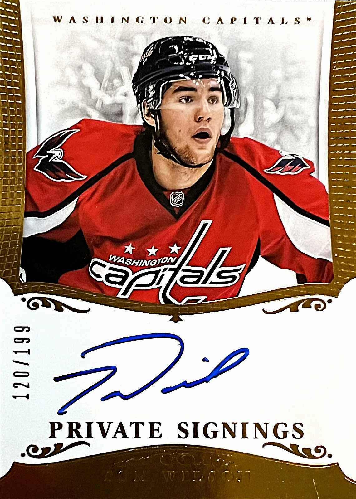 2013-14 Dominion Private Signings Auto of Capital F Tom Wilson 120/199 (13-14)