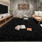  Super Soft Fluffy Rug for Bedroom, Modern Shaggy Rug Fuzzy 6 x 9 Feet Black