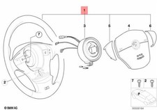 Genuine BMW Z3 Leather M Sports Steering  Wheel Black/Black 375MM 32342229487