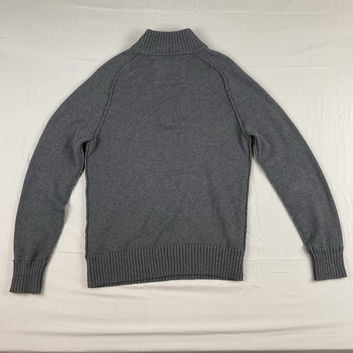 Suéter American Eagle Cuarto Cremallera Acanalado Gris Grande Heritage Coastal Y2K - Imagen 6 de 7