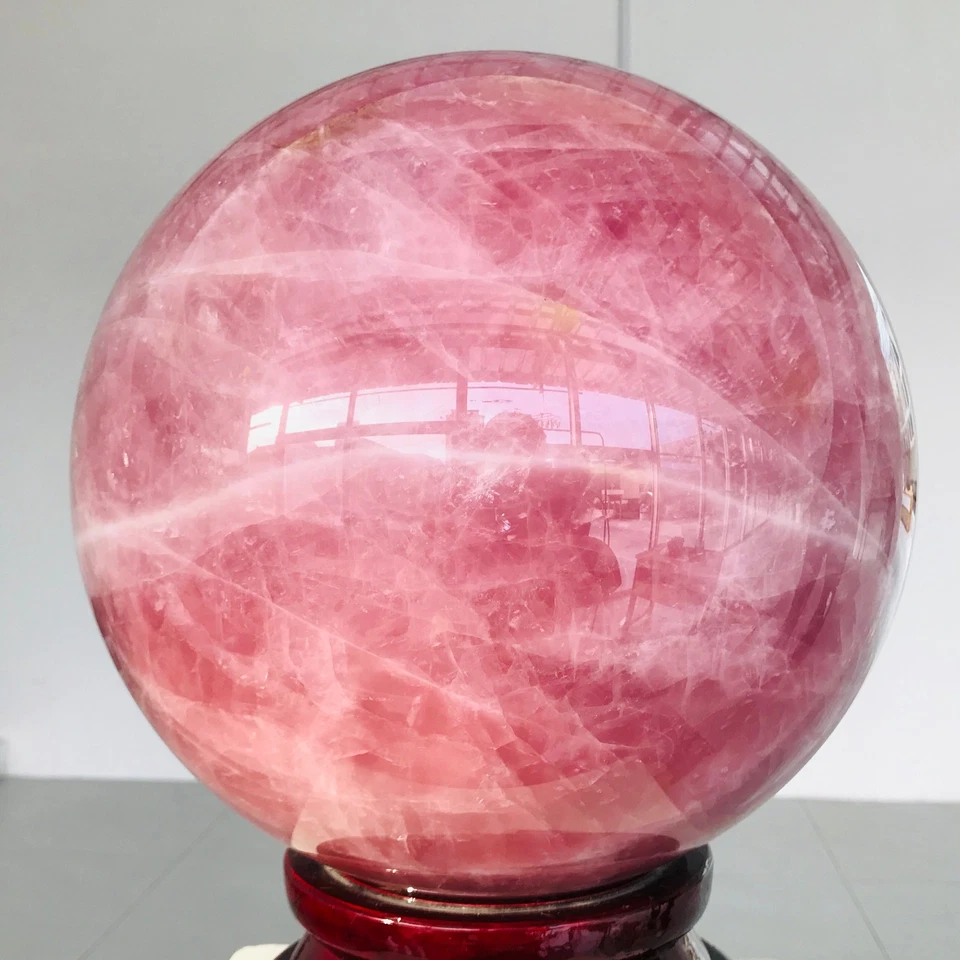 38.18KG Natural Pink Rose Quartz Crystal Sphere Mineral specimen Healing AH120 - image 2 of 4
