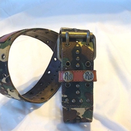 Rocawear Canvas & Leather Camo Belt Size Medium RW445 - Picture 2 of 9