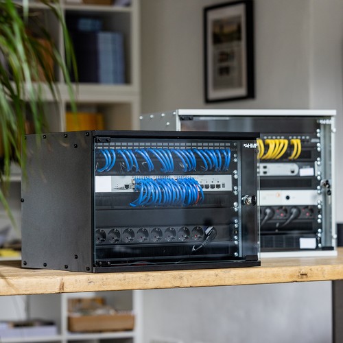 HMF 19" Serverschrank Netzwerkschrank 4HE 7HE 9HE 12HE unmontiert 19 Zoll Rack - Afbeelding 47 van 49